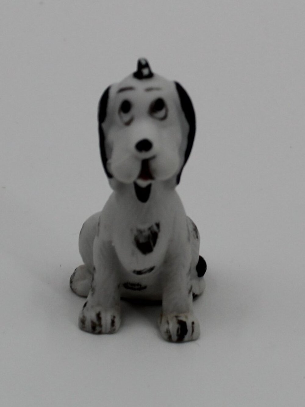Vintage Sitting Dalmation Stone Critters Resin Figurine Shelf Book Sitter 3"
